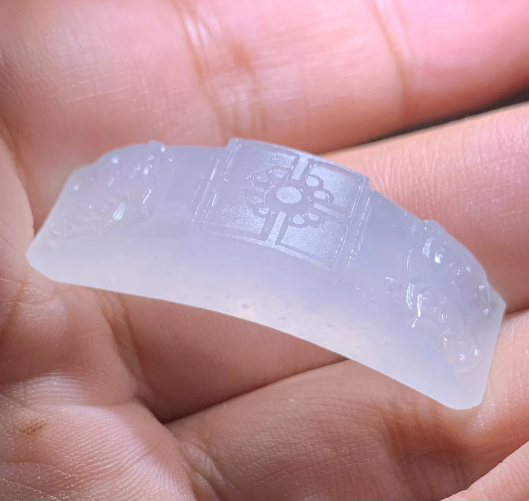 【正冰•仿古手牌】缅甸天然A货翡翠正冰毛货仿古回纹复古风手牌百搭