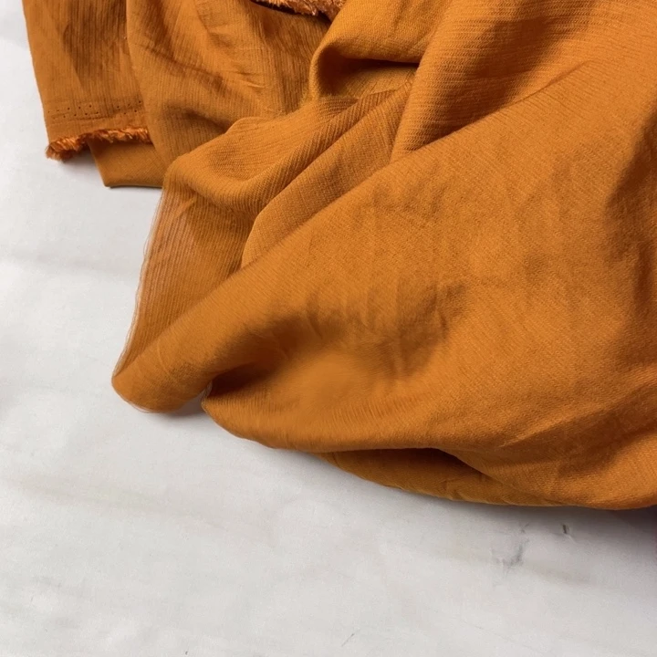 天丝（莱赛尔纤维）南瓜色天丝棉。2米