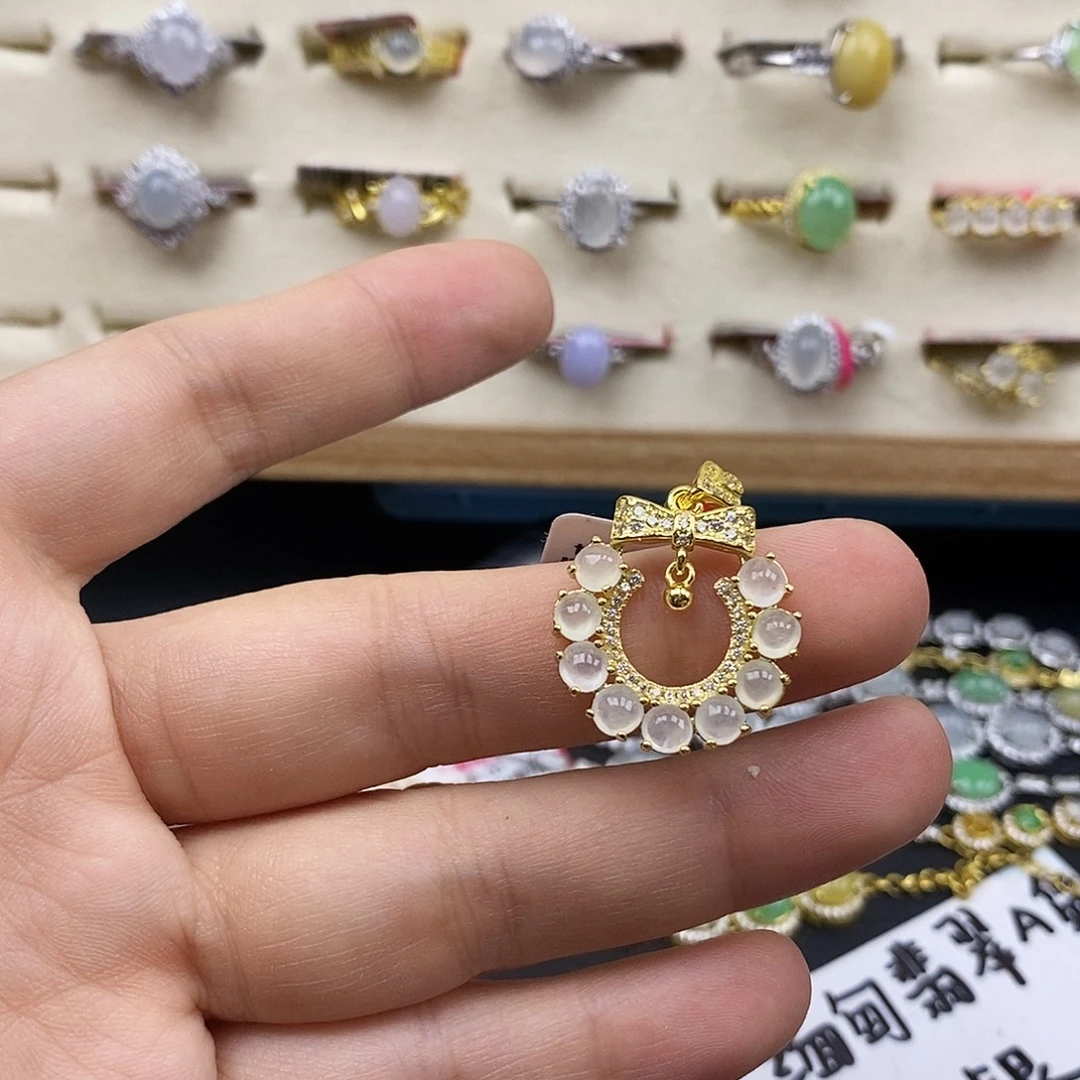 翡翠银S925镶嵌戒指