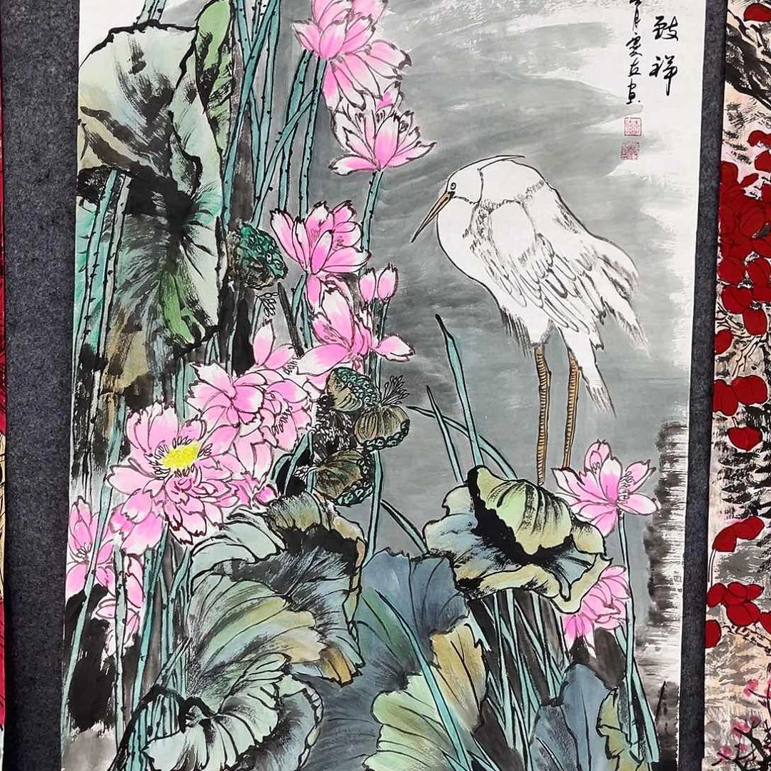 花鸟国画作品手绘