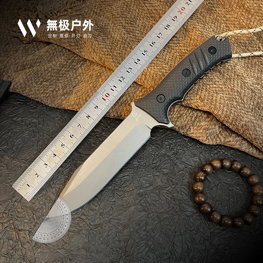 【太平洋-绿扁帽】外贸版 A8钢  户外排障 高韧性露营 防身 户外刀