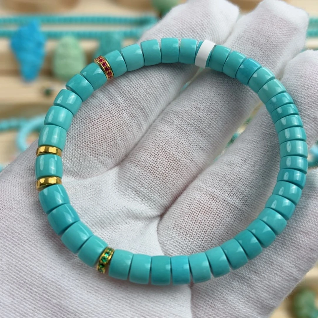 18K金镶嵌绿松石配饰