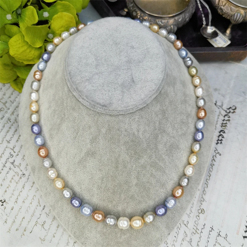 合金项链 混彩珠珠项链2-10【2070816-041】