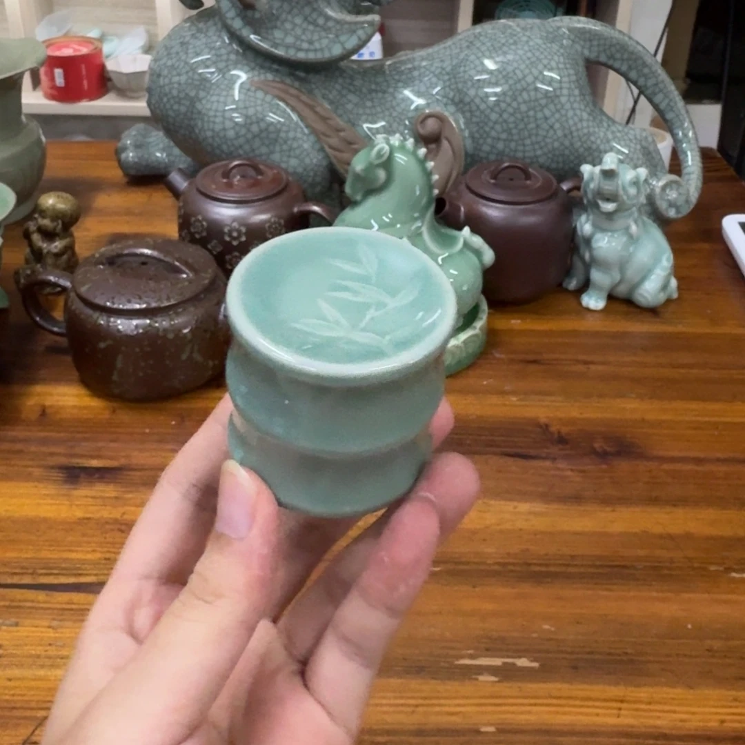 小仲青瓷茶具微瑕1106