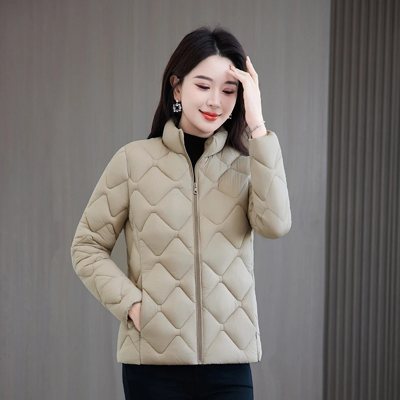 2567女士保暖立领时尚显瘦百搭外穿大码2025新款棉服