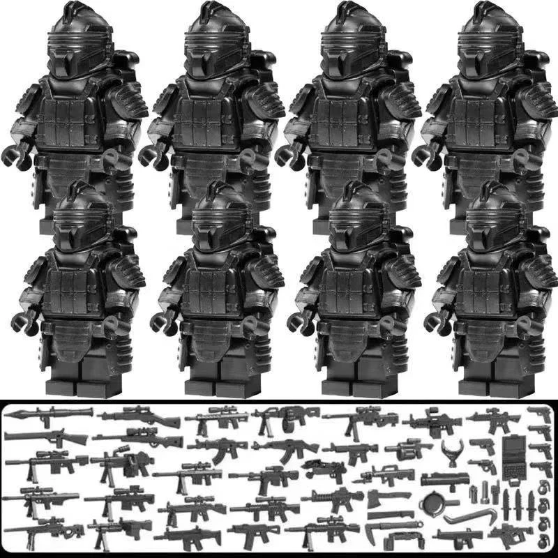 地铁逃和平精英7级套积木人仔七级重装武器男孩拼装益智积木玩具