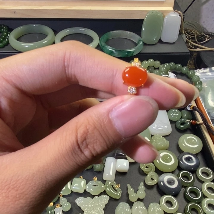 和田玉银S925镶嵌颈饰