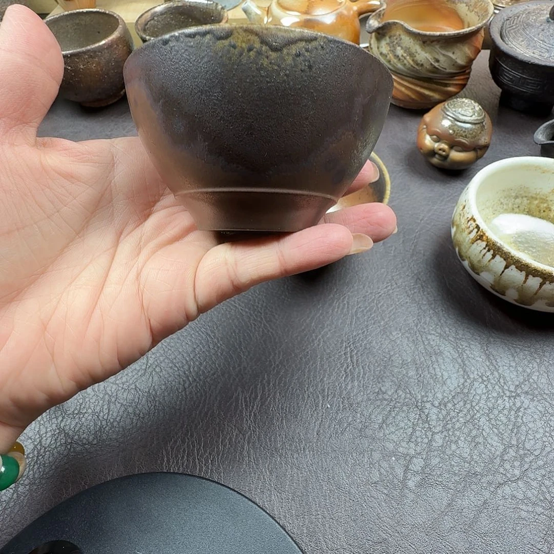 手工手作柴烧主人杯