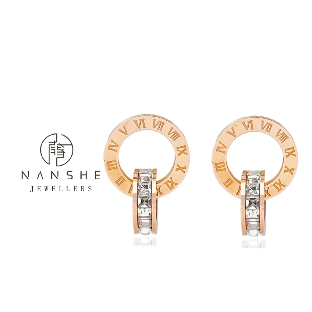 NANSHE/南奢 环环相扣耳环时尚小众