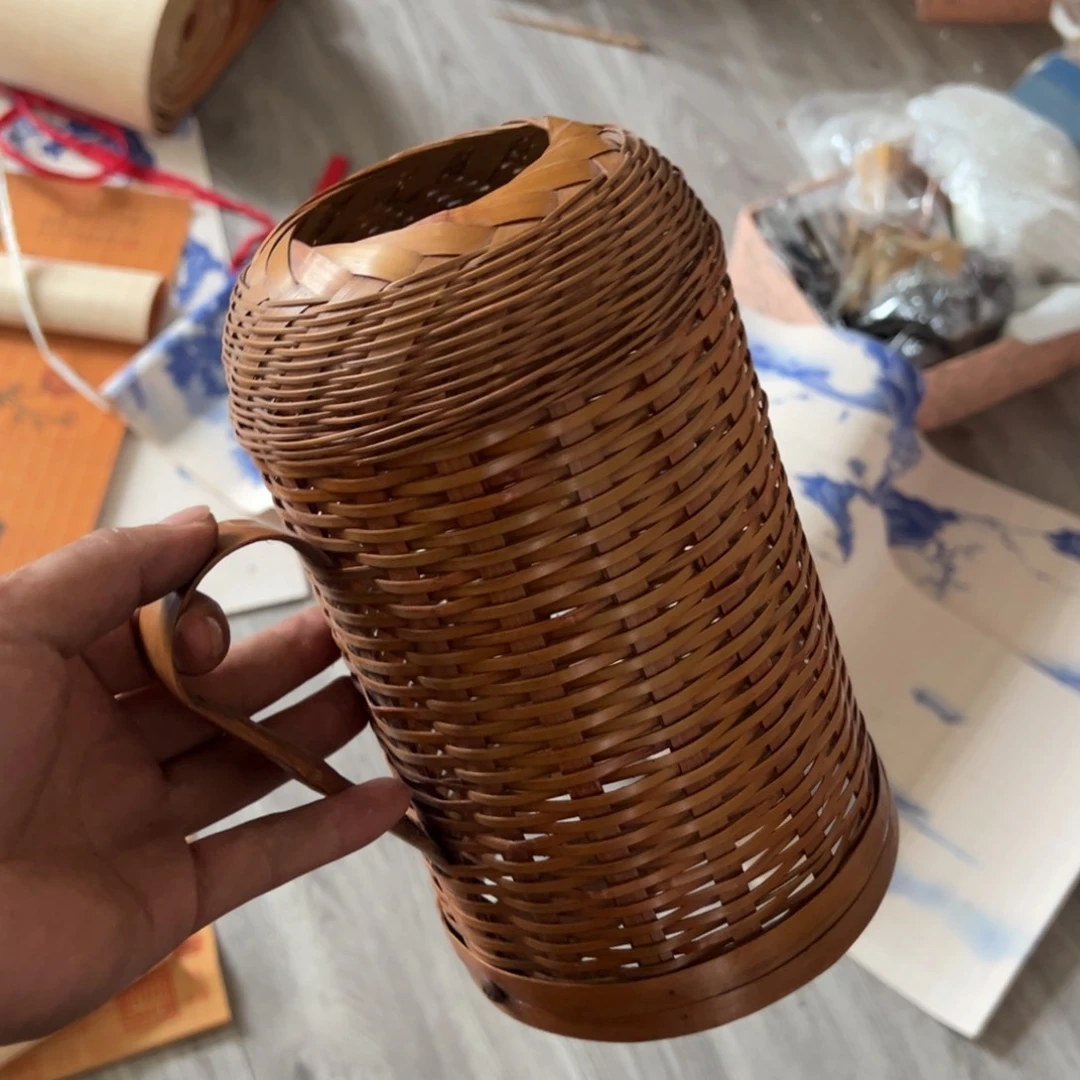 竹编保温瓶没有内胆大号