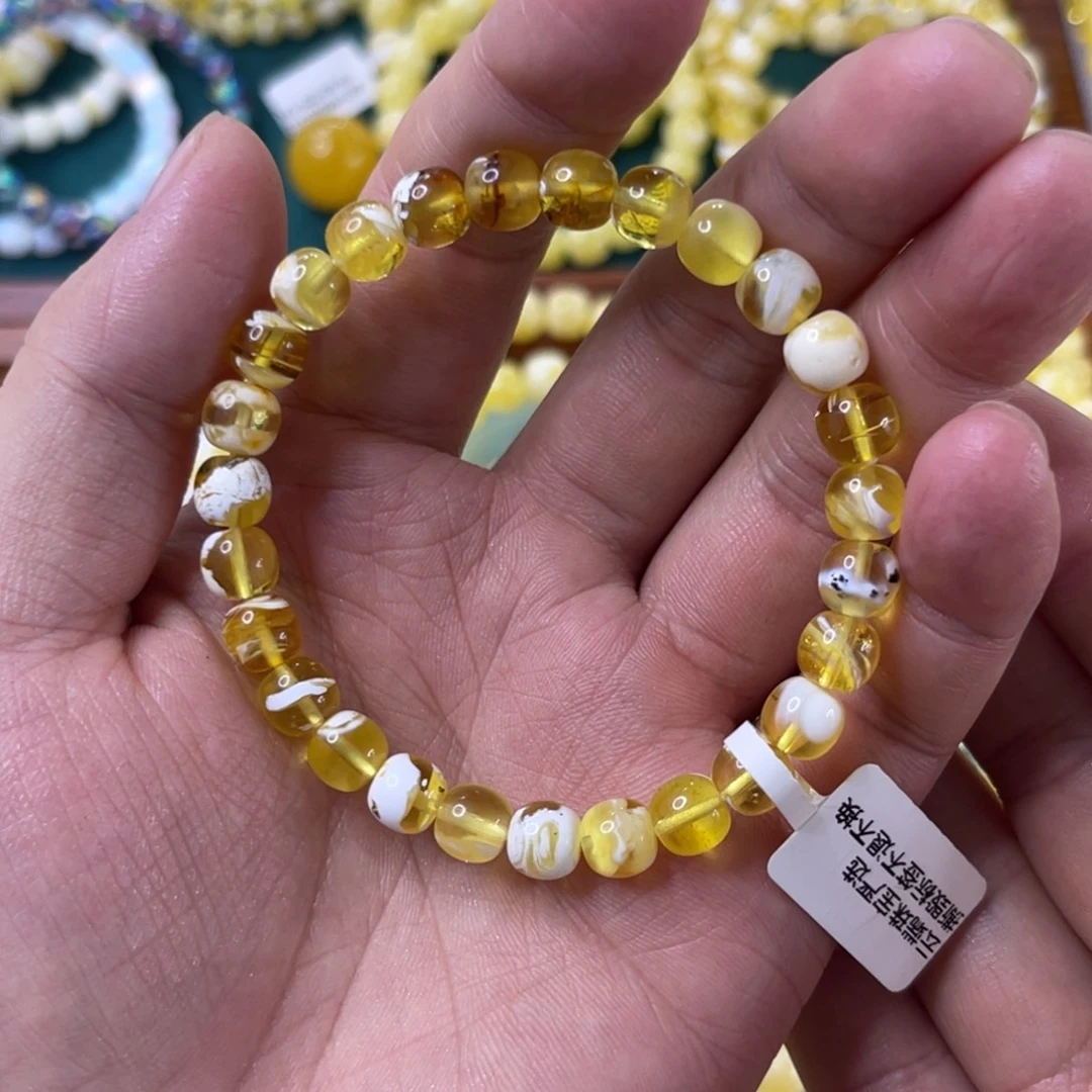 H***.蜜蜡未镶嵌珠宝奇石7.5mm