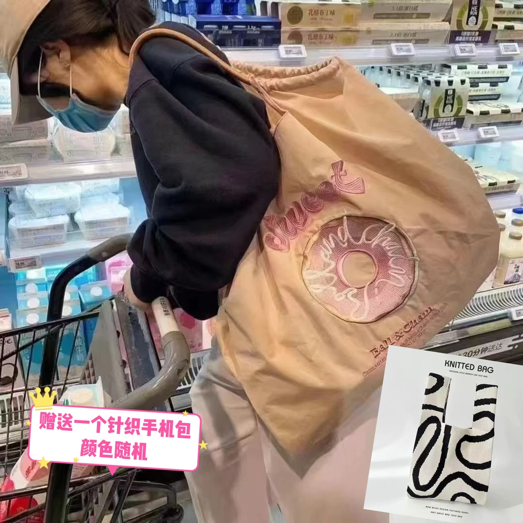 （拍一发三）大号 L码通勤健身上课包万针超重工日式刺绣包时髦