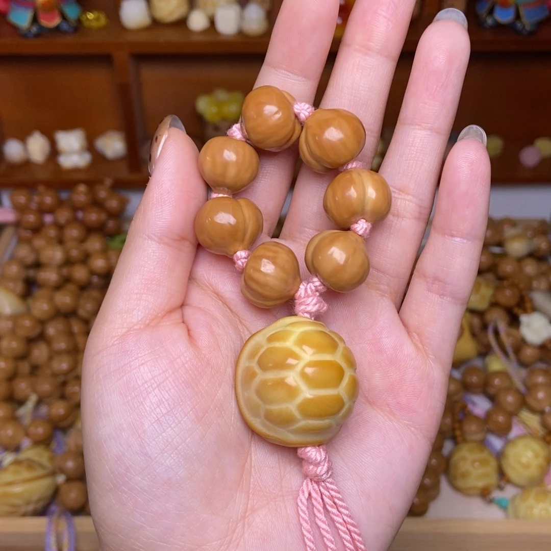 猴头核桃吊坠粉色富甲屁桃手捻