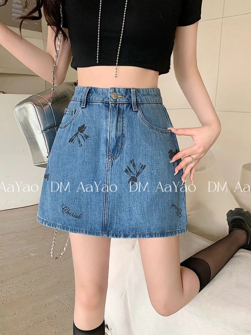 Aayao 2025 Summer 元气满满！复古辣妹风高腰显瘦A字半身裙30678