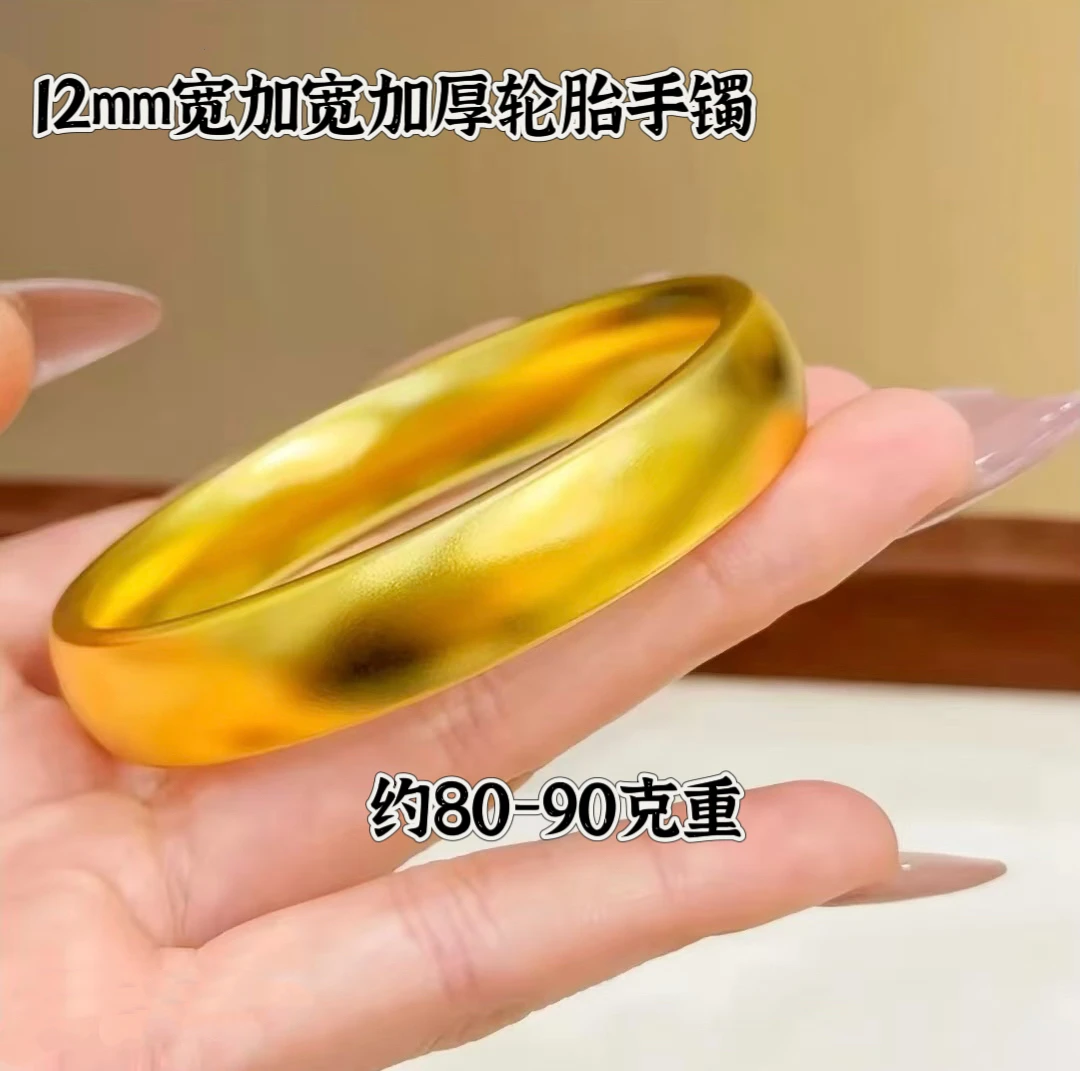 铜合金手镯 经典细雾面亮面【重精工版12毫米宽加厚轮胎手镯】