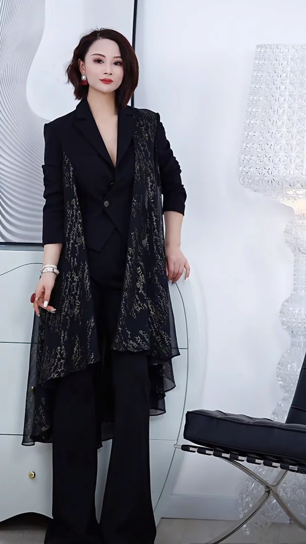 【NG】高级感烫金西装领风衣