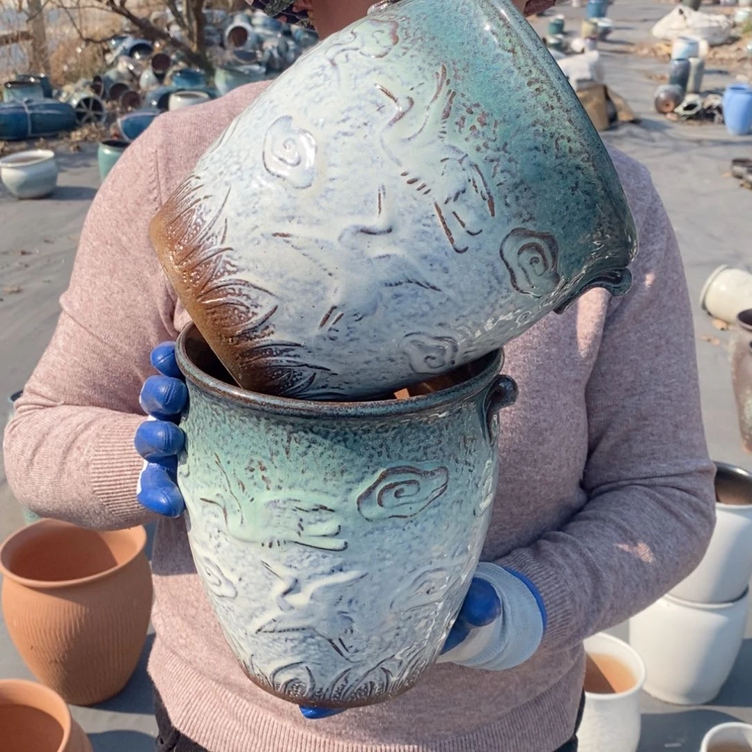 红陶扣17高21瑕疵～