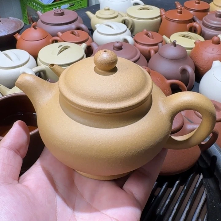 茶壶紫砂黄金段壶王掇只300cc