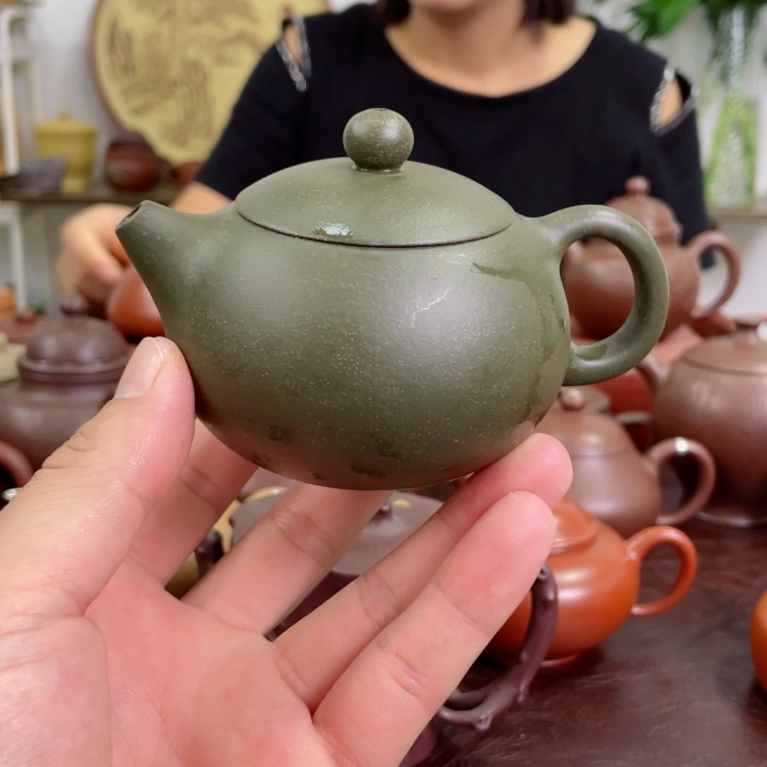嘚***瑟茶壶紫砂西施绿泥