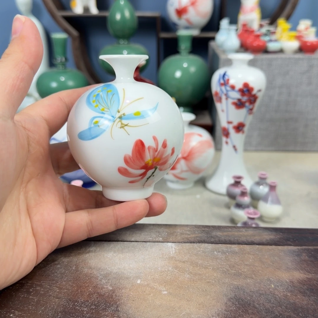 陶瓷手工小花器摆件