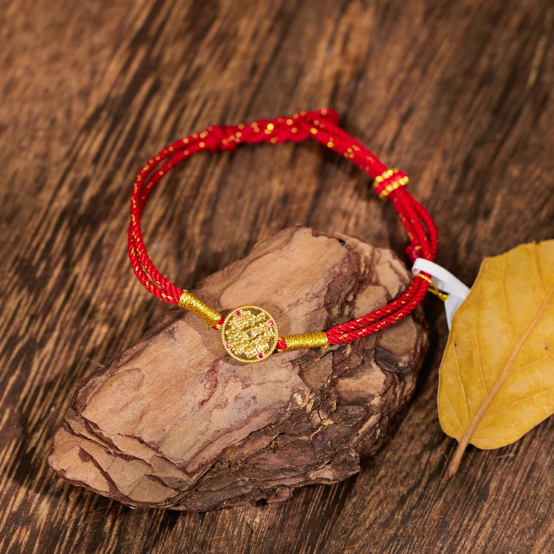 【歪歪】（素金）山鬼手绳*（含绳重）18K金镶嵌W5886