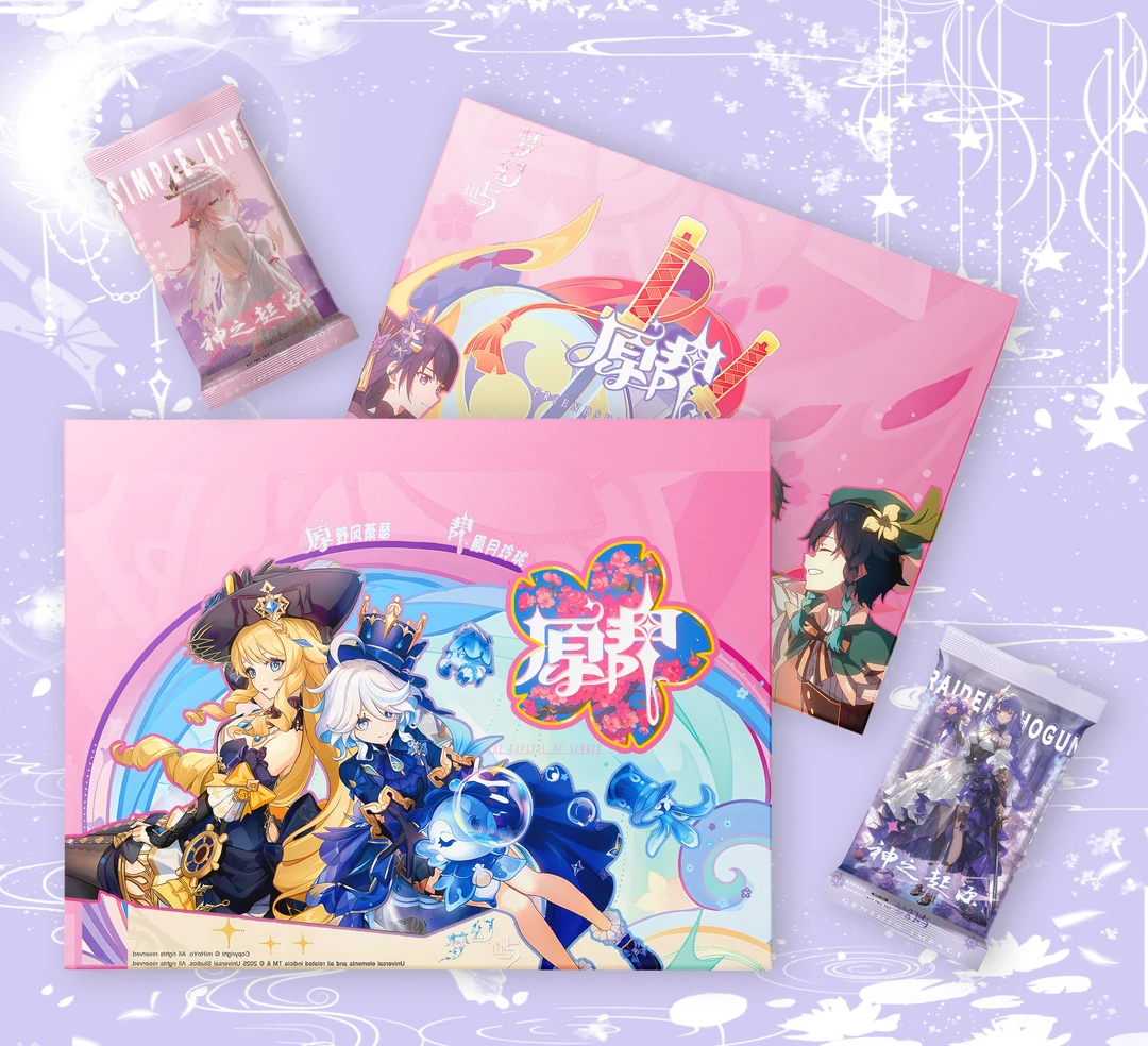 【拆盒】梦幻屿 原神 神之起源 崩三崩铁联动 芙宁娜 卡牌代拆