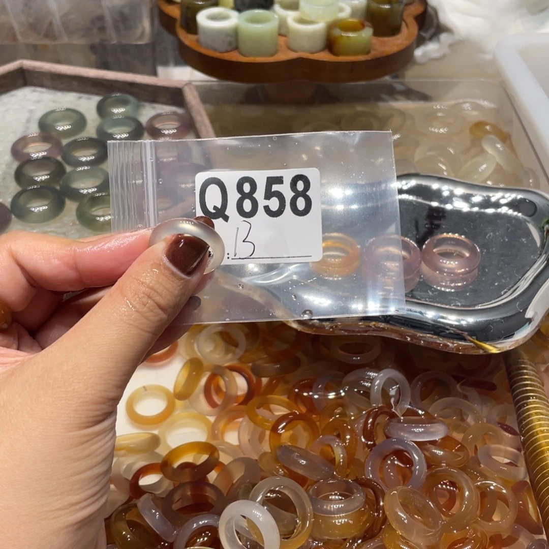 玛瑙/玉髓未镶嵌戒指858