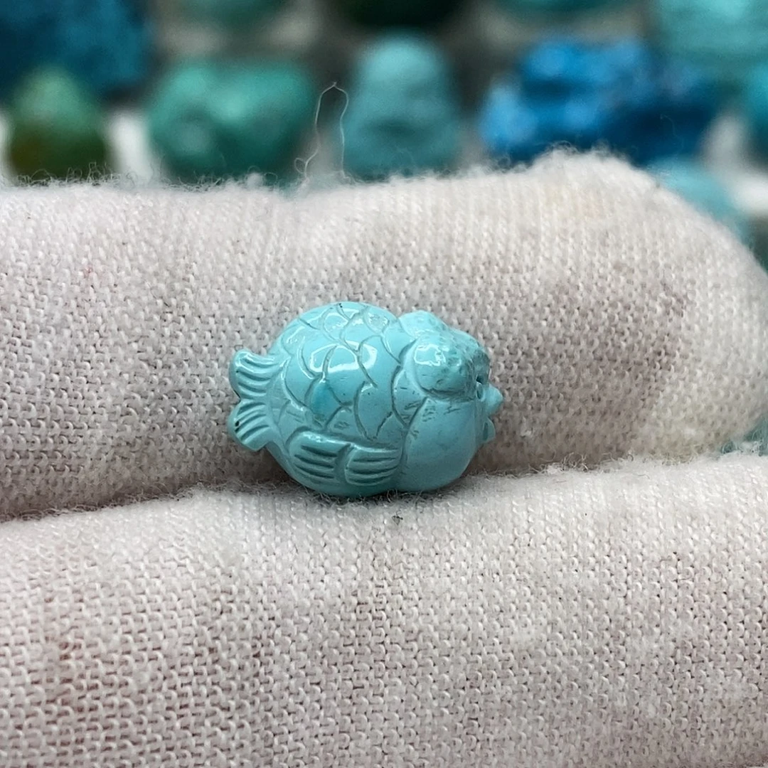 绿松石未镶嵌天然原矿 地大质检