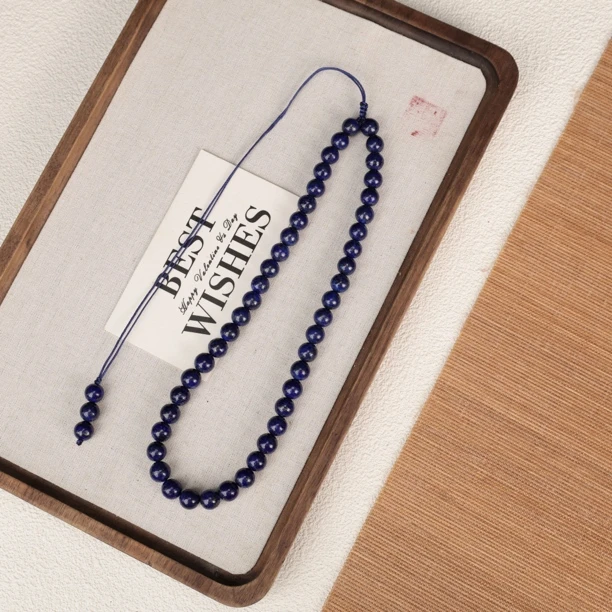 合金项链 LZ3563克莱因蓝色青青绳编项链