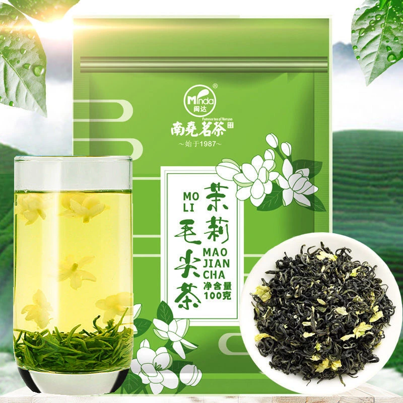 春茶明前茉莉绿茶毛尖茶特级茉莉花茶叶袋装100克浓香型