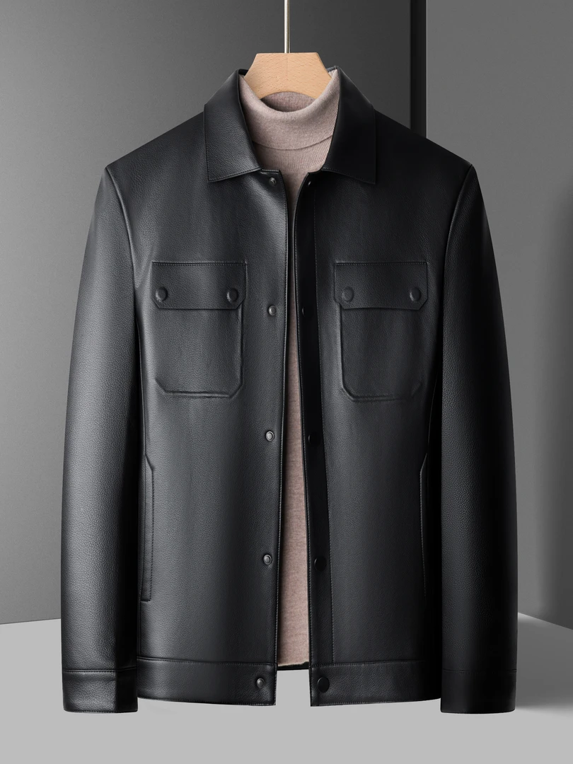 6653雷总同款Y皮男士休闲皮衣皮夹克