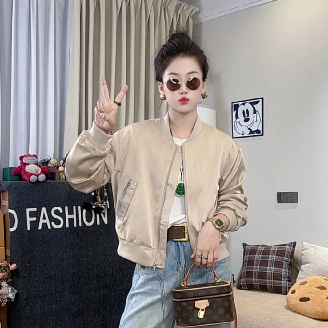 2025年秋季韩版新款女士夹克时尚休闲百搭棒球服设计感上衣外套女