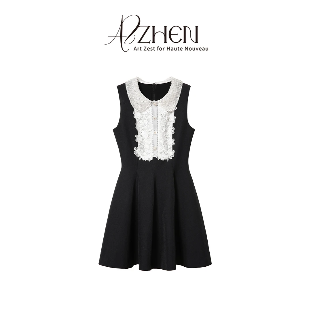 AZZHEN【克鲁千金】法式千金风无袖收腰背心时尚连衣裙AZ4KXL12-00