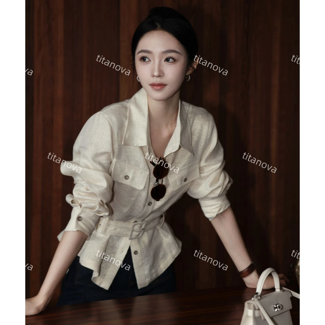 【苧不凡】C位｜金丝亚麻夹克外套秋季气质上衣老钱风N5CS0713