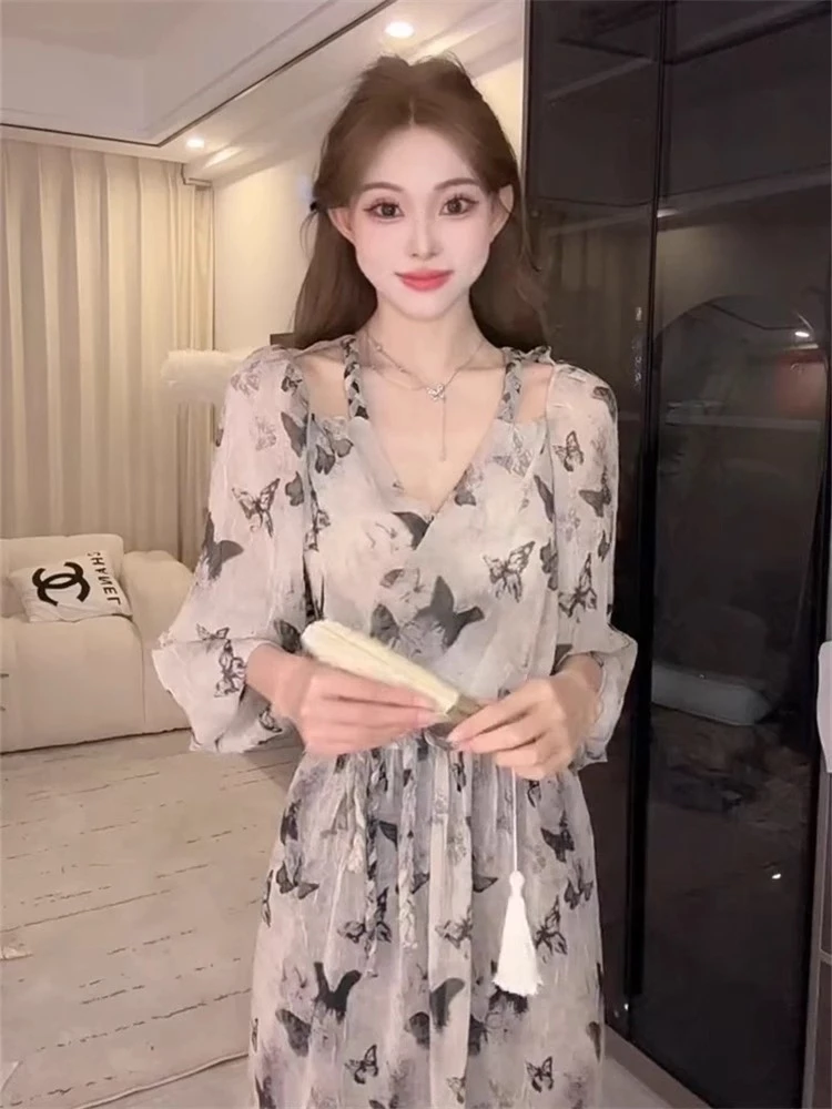 2867优雅碎花连衣裙