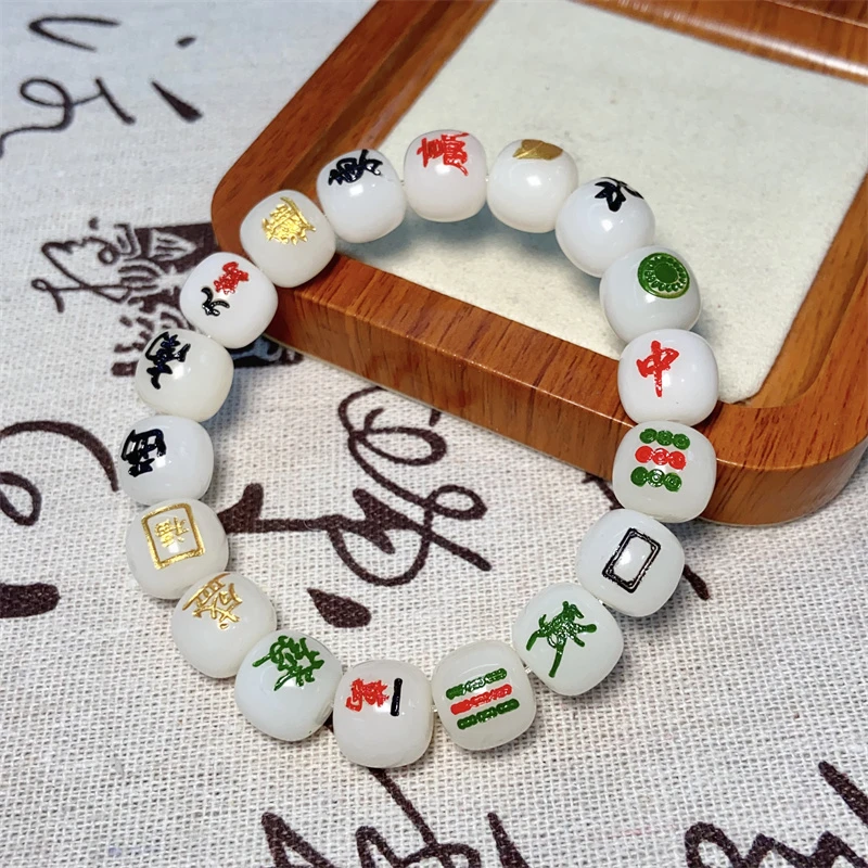 约12mm白菩提桶珠十三幺单圈手串