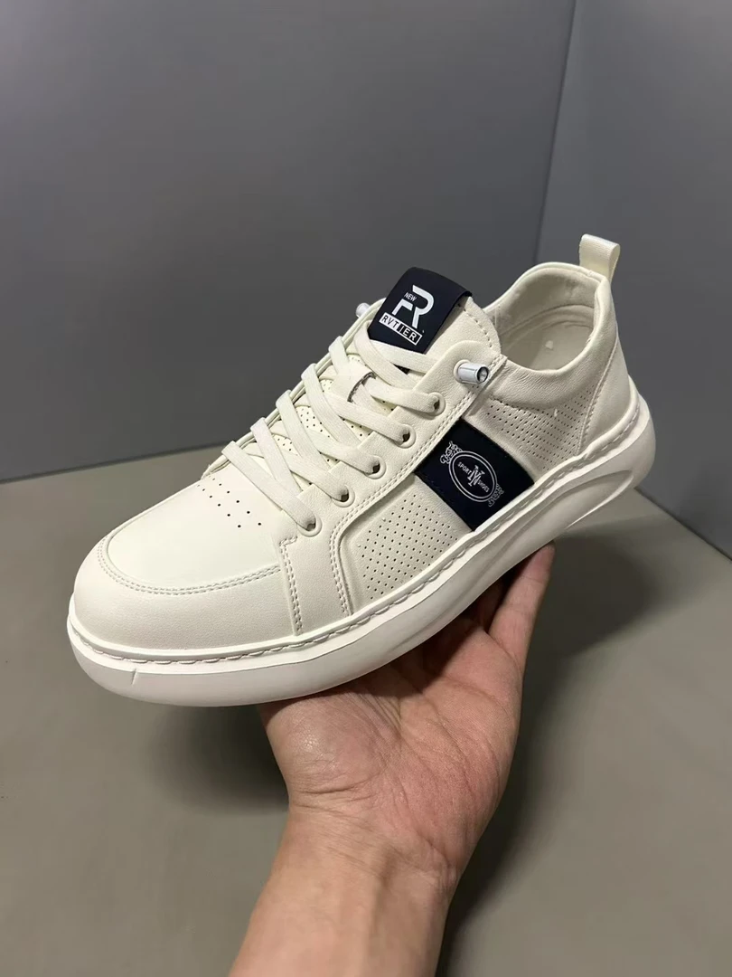 男鞋夏款！真皮透气年轻款百搭小白鞋51596