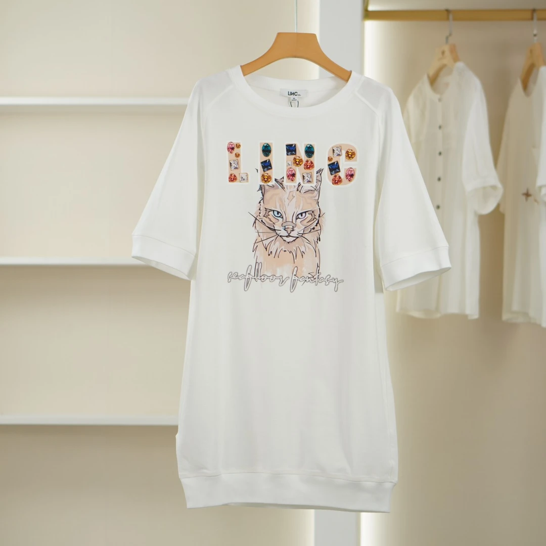 麦迪尚品【金羽J】K1288夏款休闲圆领针织连衣裙女装品牌 A组1