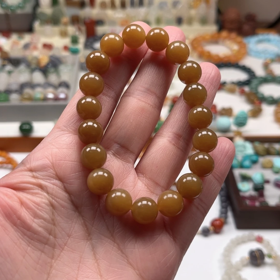 和田玉未镶嵌手链单圈手串