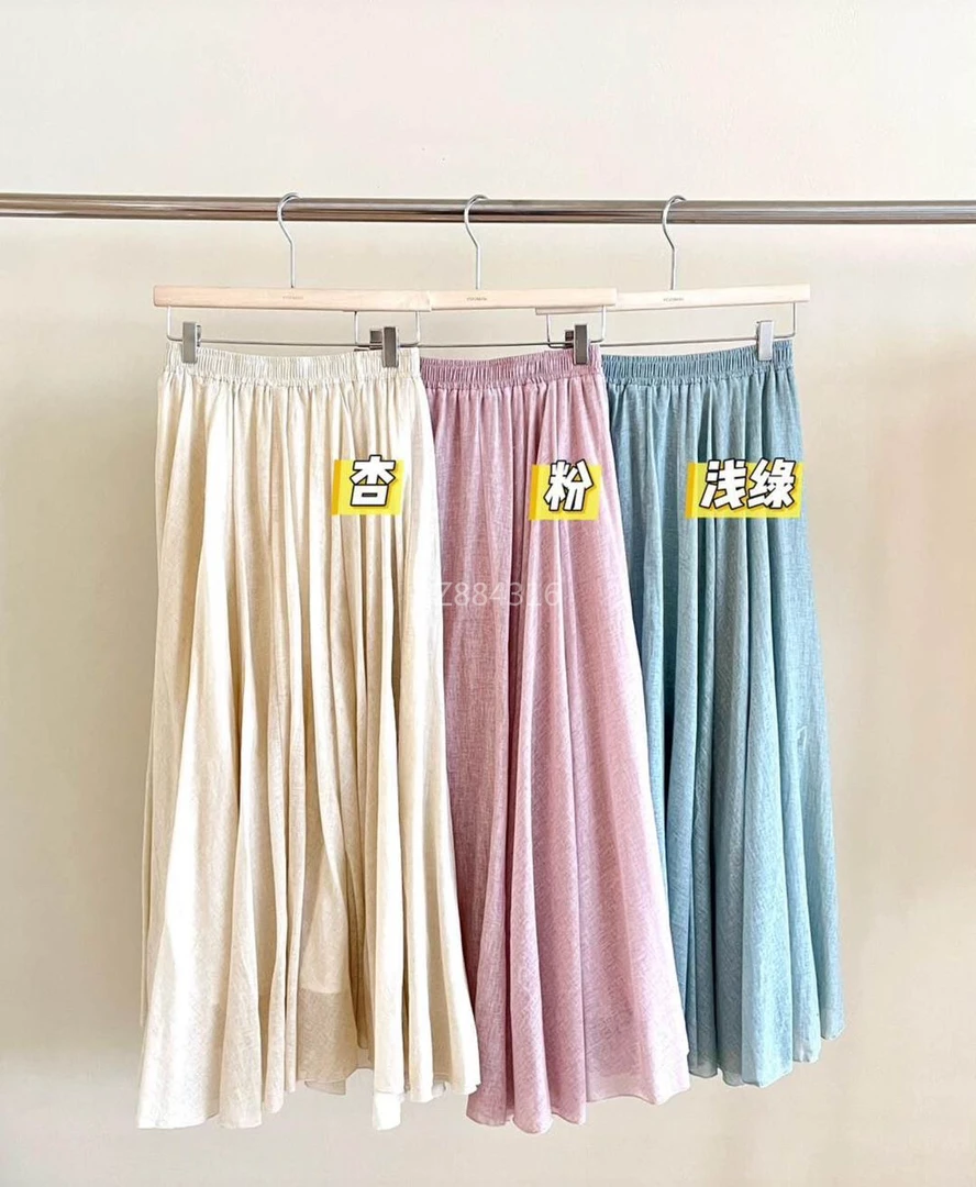 18034高腰显瘦半身裙复古