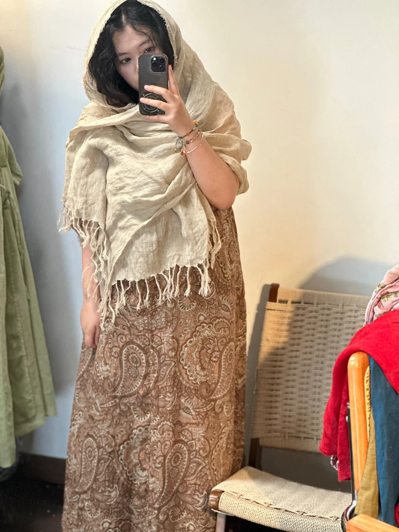 薄款简约风女欧美风不起球围巾流苏长款慵懒风港风