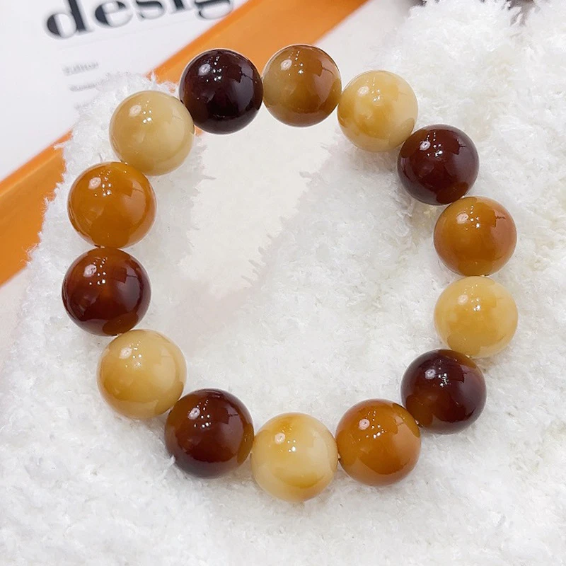 【15mm大尺寸】原生态菩提手串圆珠解压盘玩串珠绕指柔佛珠文玩