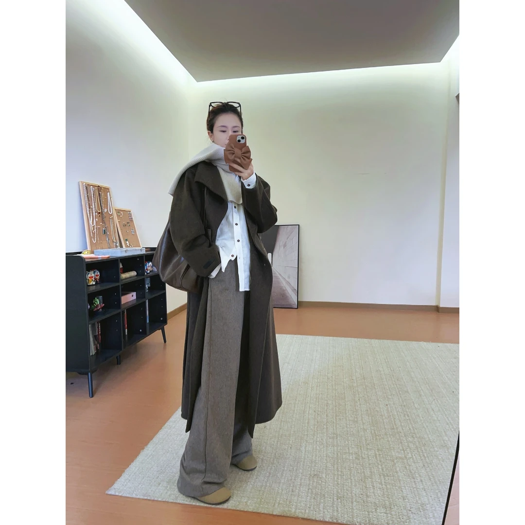 清仓不退换-经典大翻领羊绒羊毛外套（94.7羊毛）