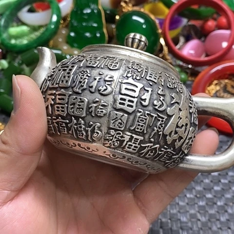 瓷片瓷器紫砂壶摆件