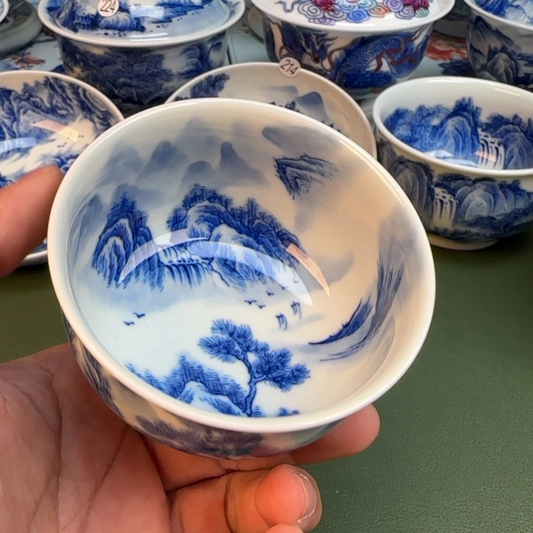 纯手工纯手绘茶具石头253