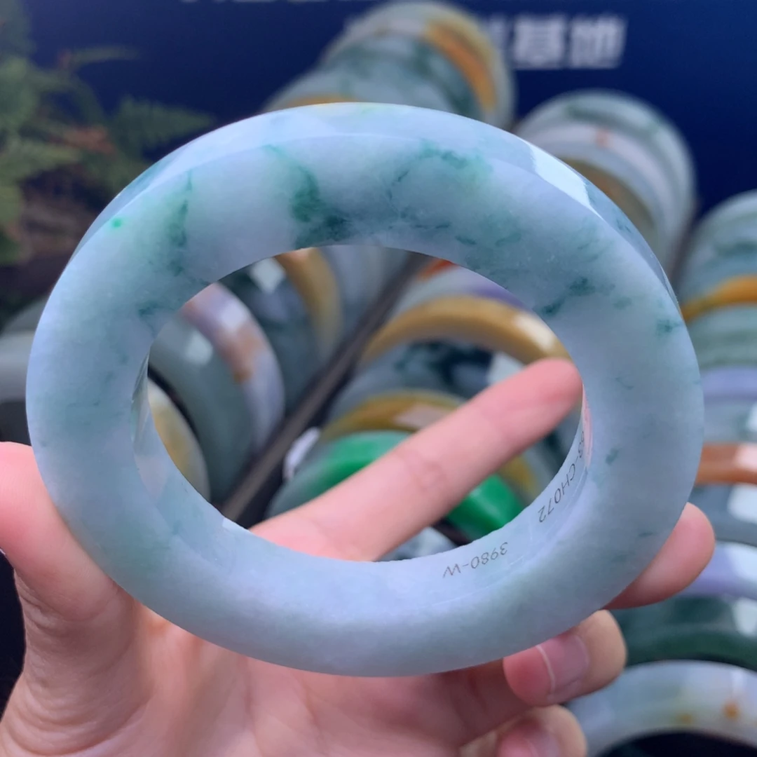 定制翡翠未镶嵌手镯定制不退不换