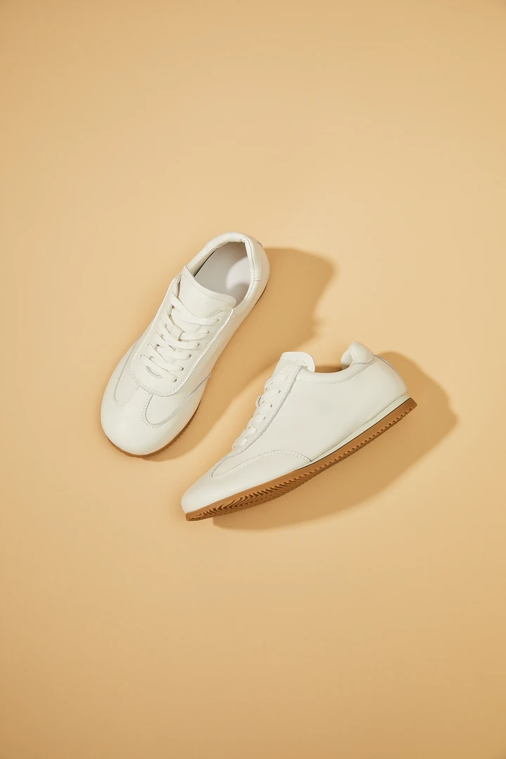 系带白色阿甘夏季粘胶鞋时尚休闲鞋深口平底百搭舒适运动鞋透气