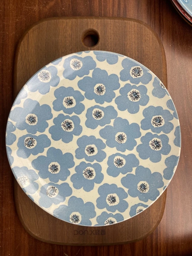 424轻量大花家用简约菜盘