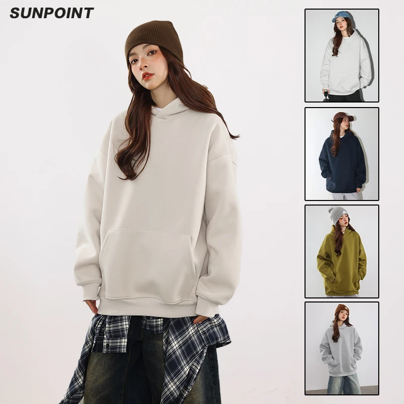 【光板卫衣 】重磅420克高品质连帽无帽绳多色男女同款百搭卫衣L888