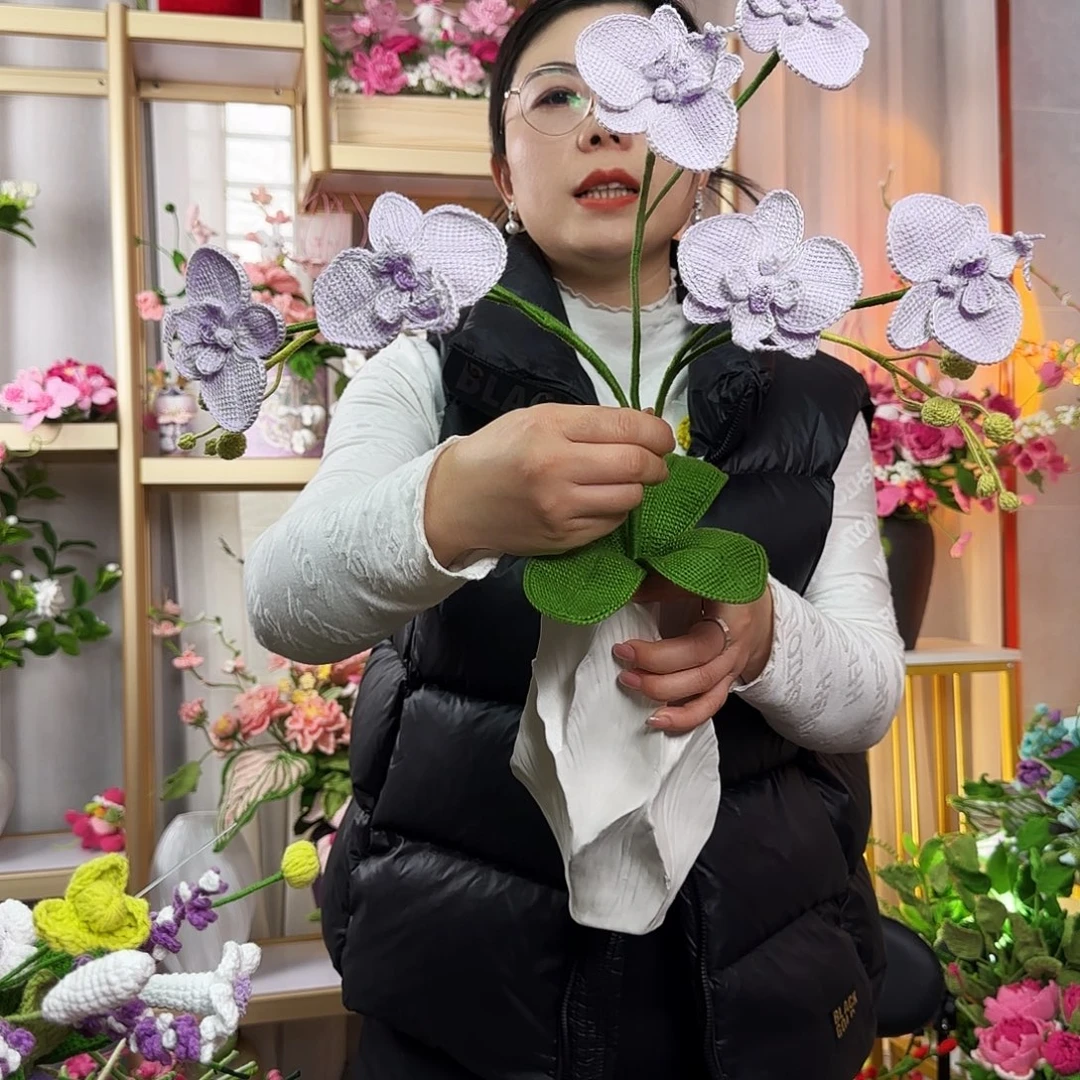 纯手工钩织钩织花束